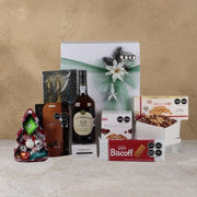 Premium Christmas Gift: Ferreira Porto Wine with Chocolates and Gourmet Cookies