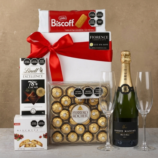Sweet Gourmet Gift with Baron Maxime Sparkling Wine
