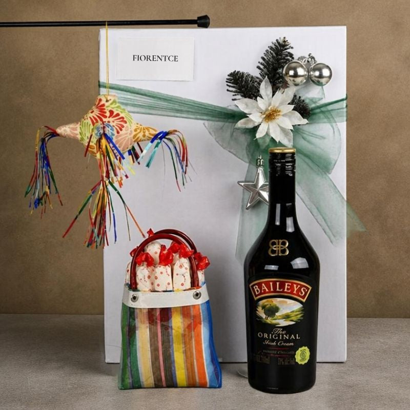 Christmas Gift with Baileys Irish Cream and a Talavera Piñata