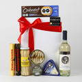Gourmet gift with Italian White Wine, chocolates and more