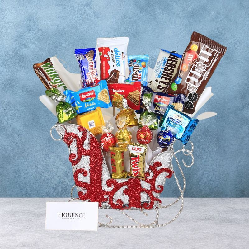 Sweet Christmas Sleigh | Chocolate Candy Bouquet