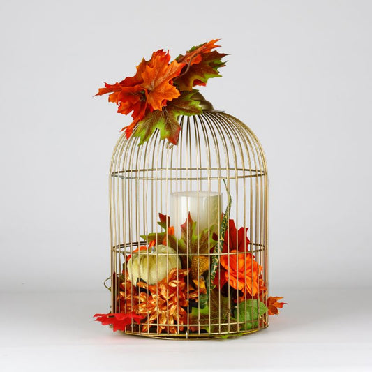 Golden Fall LED Candle Ornament