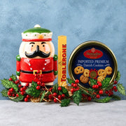 Nutcracker Ceramic Cookie Jar Gift Set