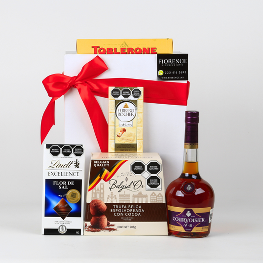 Exquisite Gourmet Gift with Imported Cognac and Chocolates