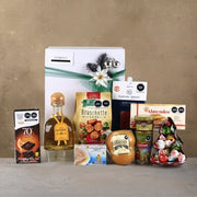 Gourmet Christmas Box with Patrón Añejo Tequila and Premium Snacks
