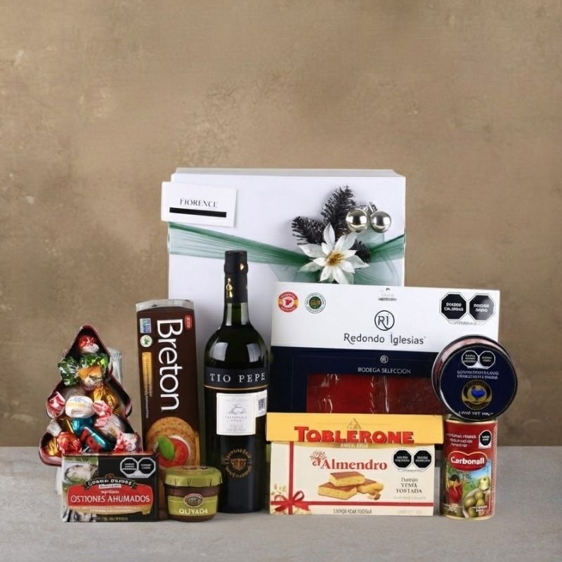 Christmas Gift Box with Tio Pepe Palomino Fino Spanish Sherry and Charcuterie-1