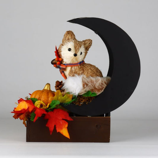 Fall & Halloween Fox Puppy Centerpiece