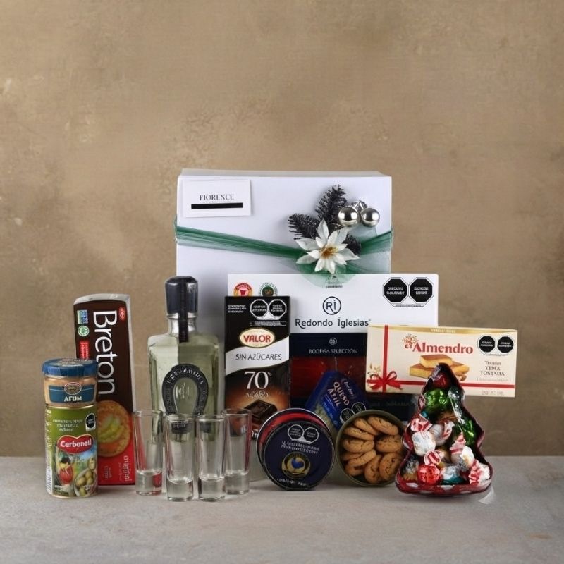 Gourmet Christmas Box with Tequila Herradura Añejo Cristalino and Premium Charcuterie-2