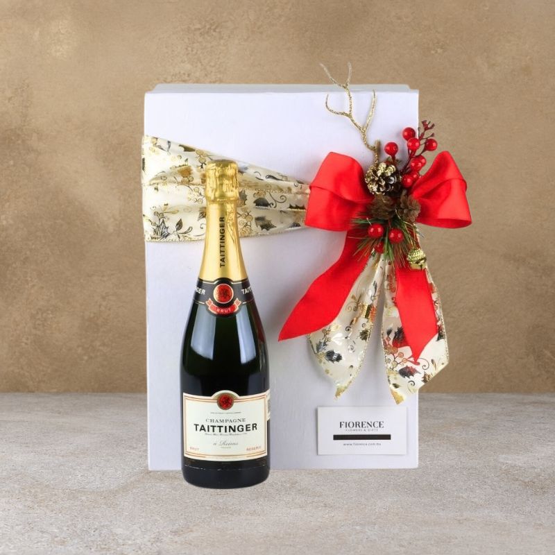 Premium Christmas Gourmet Gift "Champagne & Serrano" Luxury Gift Box: Taittinger & Premium Pairing-2