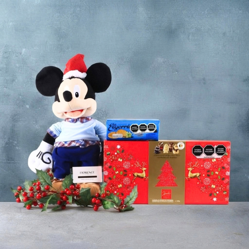 Disney Mickey Mouse Plush with Cookies and Chocolates-1
