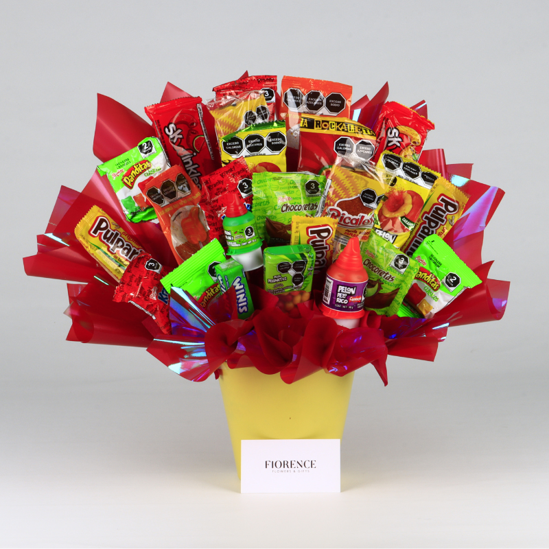 Candy Bouquet "Spicy and Sour Candies" - Giftbaskets México