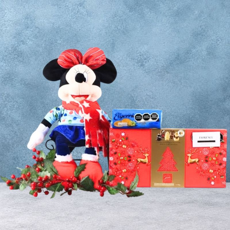 Disney Mickey Mouse Plush with Cookies and Chocolates