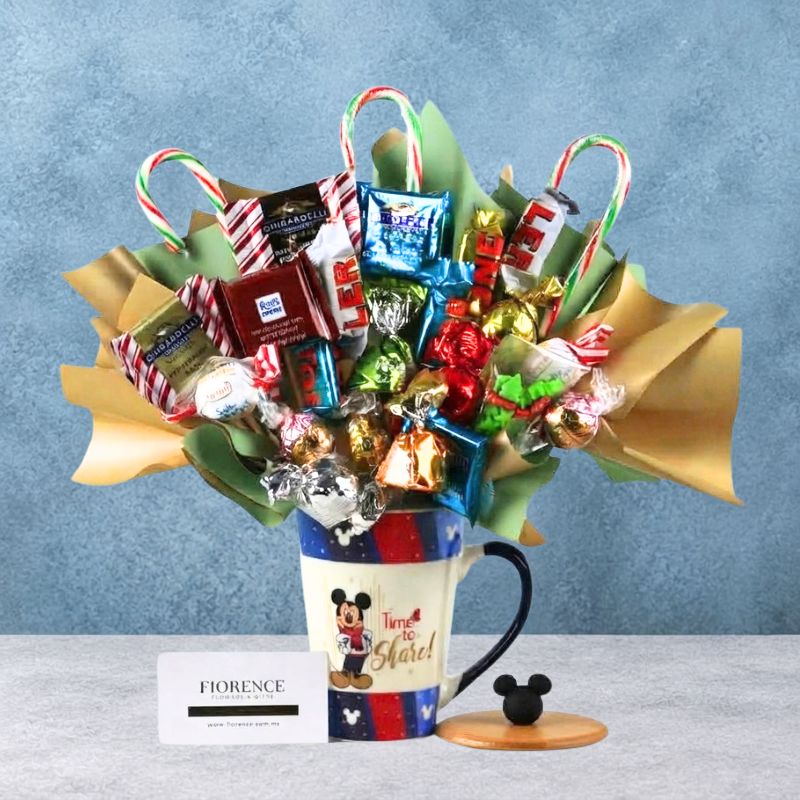 Mickey Mouse Christmas Candy Bouquet – 15 Treats-1