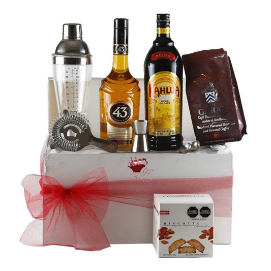 Cocktail Kit with Liquor 43, Original Kahlúa & Gourmet Coffee - Giftbaskets México