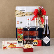 "Rosé & Savory" Gourmet Christmas Gift Box: Champagne Wine & Charcuterie