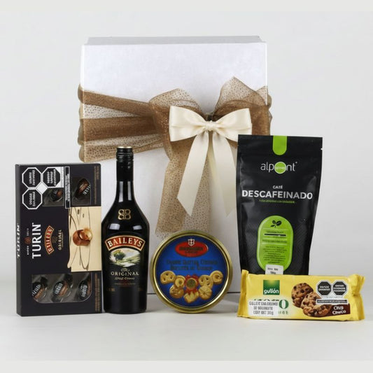 "Sweet Baileys & Coffee" Gourmet Gift Box: Liqueur, Chocolates and fine Biscuits