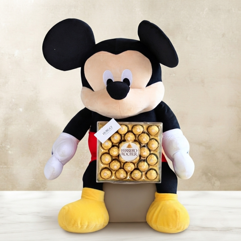 Mickey Mouse Plushie with Chocolates