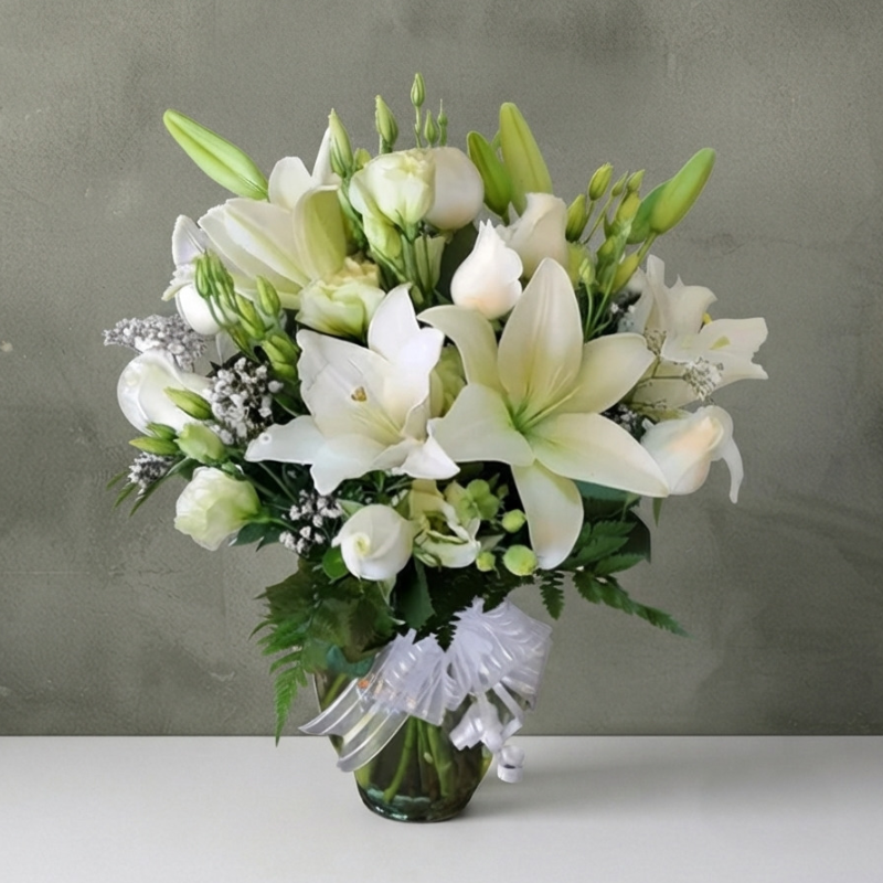 Eternity | Sympathy Floral Arrangement in Glass Vase
