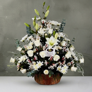 Funeral Arrangement in a Basket | Sympathy Flowers