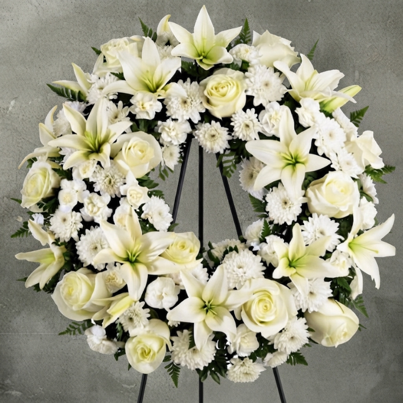 Peaceful Journey Funeral Wreath | Sympathy Flowers-1