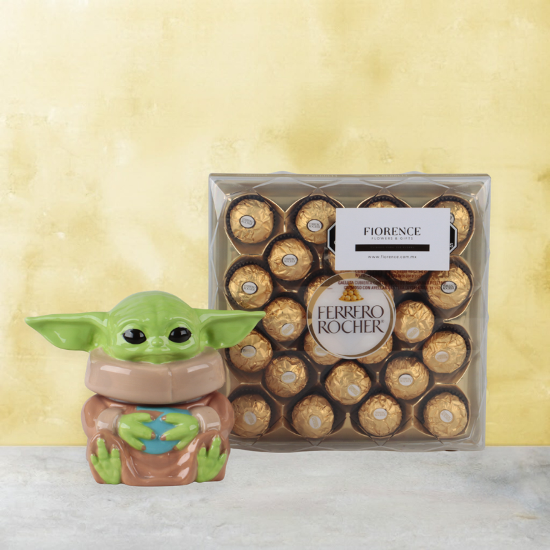 “Galactic Star" Grogu Candy Jar & Ferrero Rocher Chocolate Box