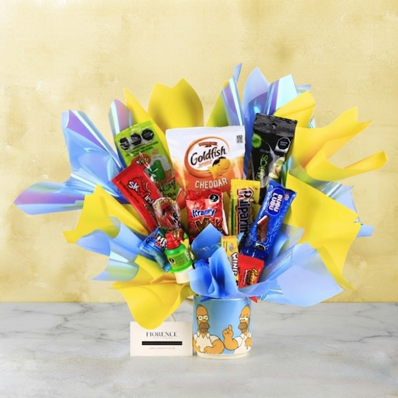 "The Simpsons" Candy Bouquet: Collectible Mug & 15 Premium Sweets
