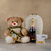 Dolce Vita Sparkling Grape Juice, Sweet Treats and Teddy Bear