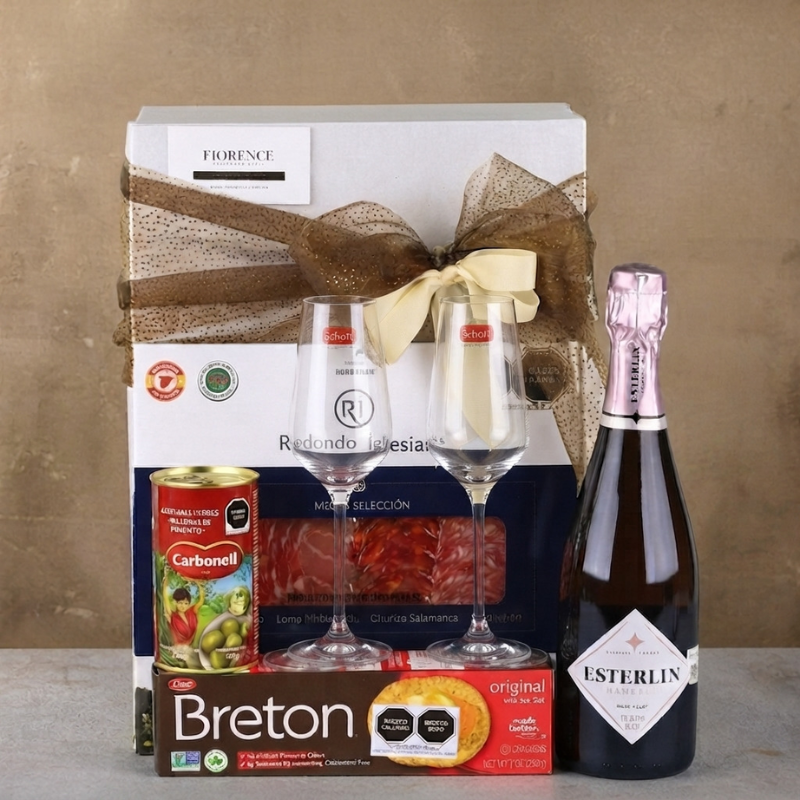 "Rosé & Savory" Gourmet Gift Box: Champagne Wine & Charcuterie