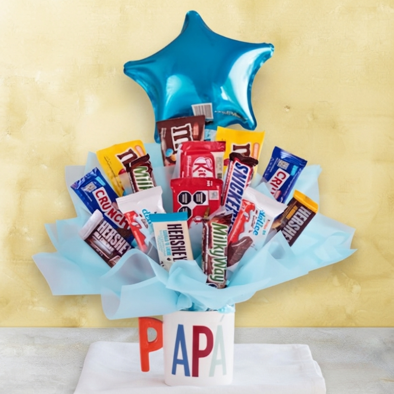 Candy Bouquet in Mugs Delight Collection (Love, Dad, Relax and Coffee)-2