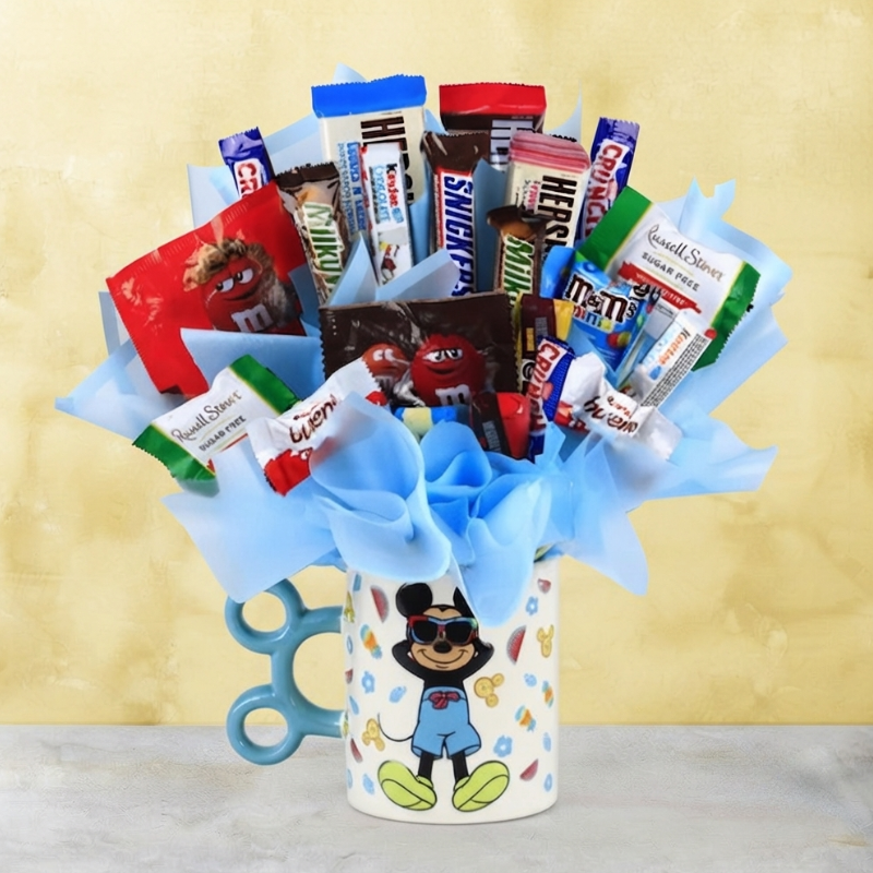 Mickey Mouse with Chocolates Candy Bouquet
