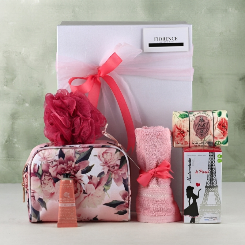 Parisian Dream Wellness Set: Luxury Beauty & Floral Pouch