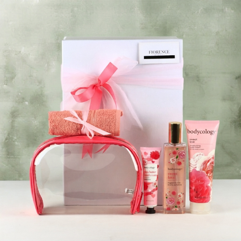 Sweet Love Body Care Essentials & Travel Pouch Set