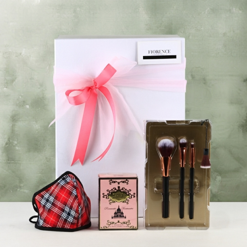"Parisian Chic" Beauty Set: Luxury Perfume & Professional Brushes