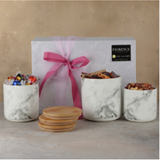 Gift for Her with Ceramic Containers and Gourmet Snacks