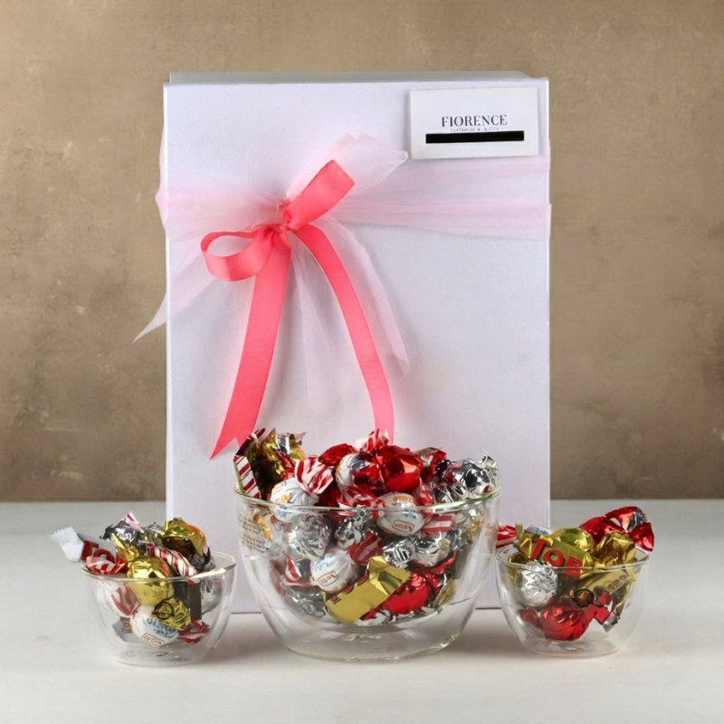 Vivo Villeroy & Boch Glass Bowl Set with Gourmet Chocolates-1