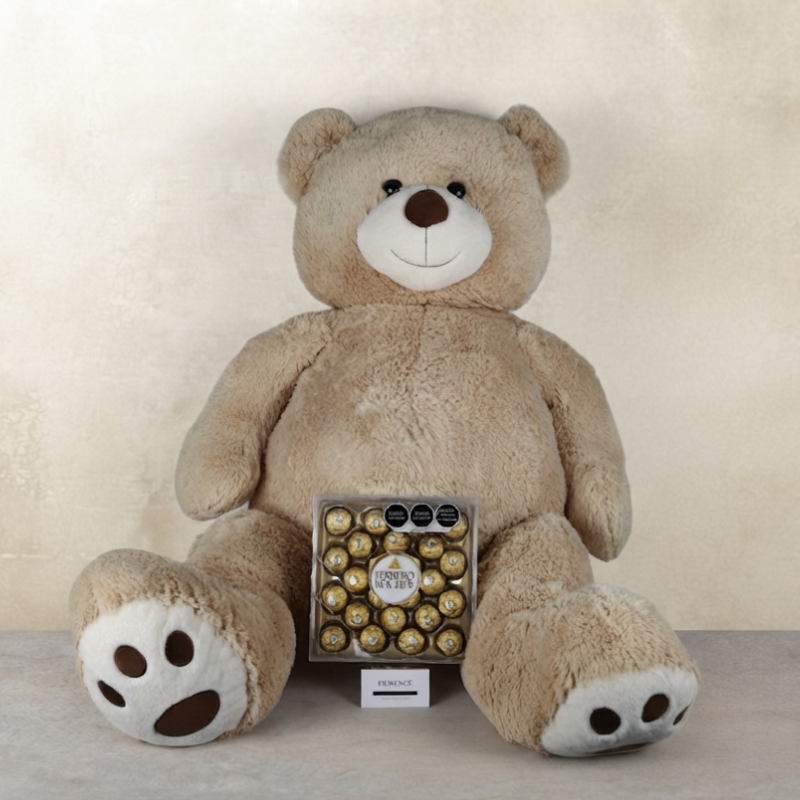 Giant Teddy Bear with Chocolates