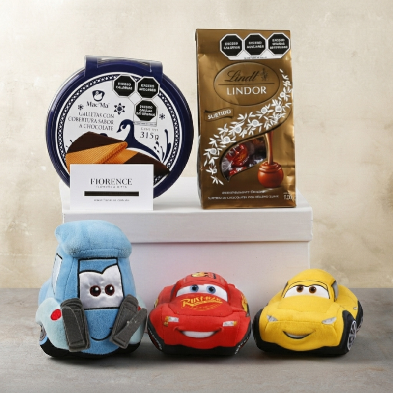Cars Plush Toys with Chocolates and Cookies