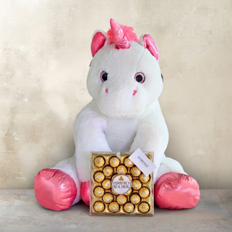 Layla Plush Unicorn with Chocolates