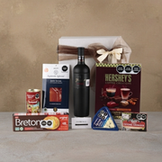 Gourmet Box for Him: Freixenet Red Wine, Serrano Ham, Cheese and Coffee Chocolates