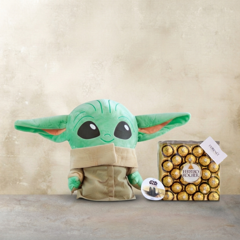 Baby Yoda Plush with Chocolates-1