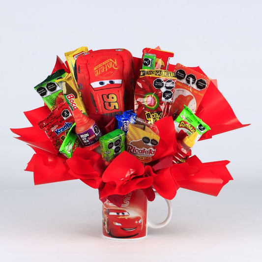 Lightning McQueen Candy Bouquet - Giftbaskets México