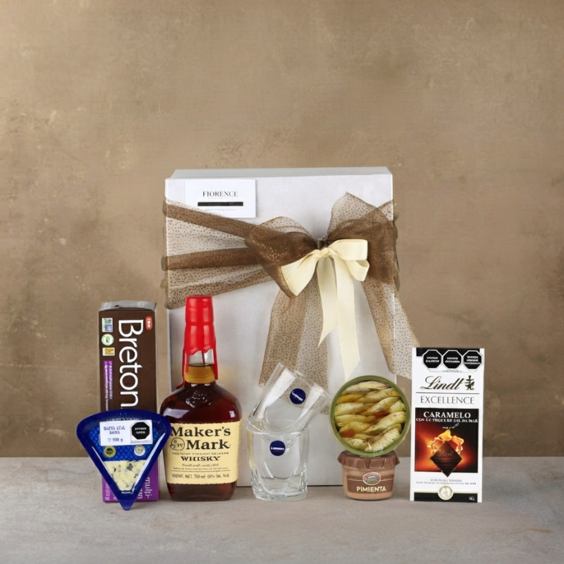 "Bourbon & Bold Flavors" Premium Gift Box: Maker's Mark & Savory Pairing