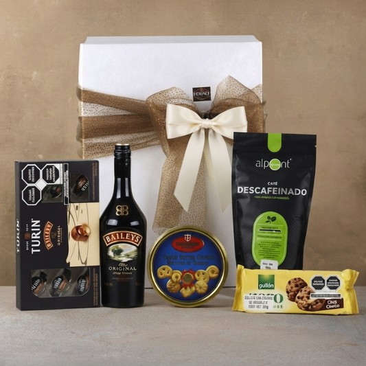 "Sweet Baileys & Coffee" Gourmet Gift Box: Liqueur, Chocolates and fine Biscuits
