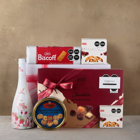 Gift with "Dolce Vita" non-alcoholic beverage and gourmet delicacies