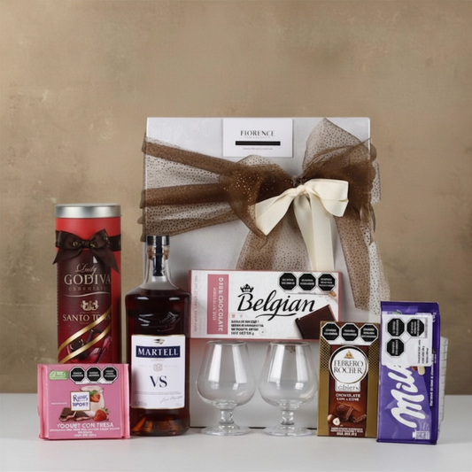 Martell & Chocolate" Premium Set: Fine Cognac & Imported Chocolates