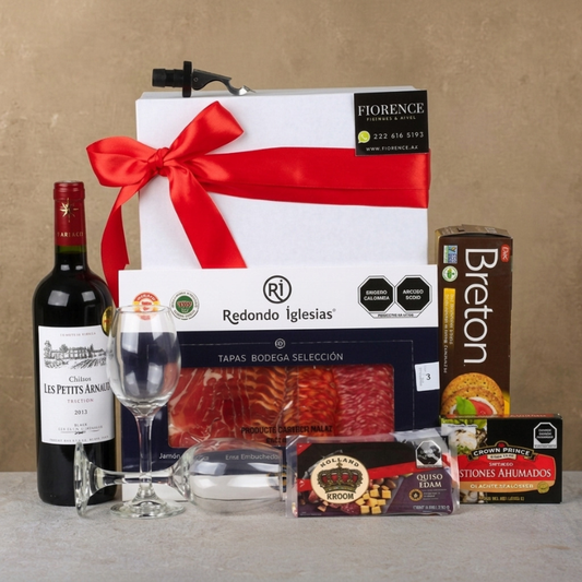 Gourmet Gift Box with French Red Wine and more.