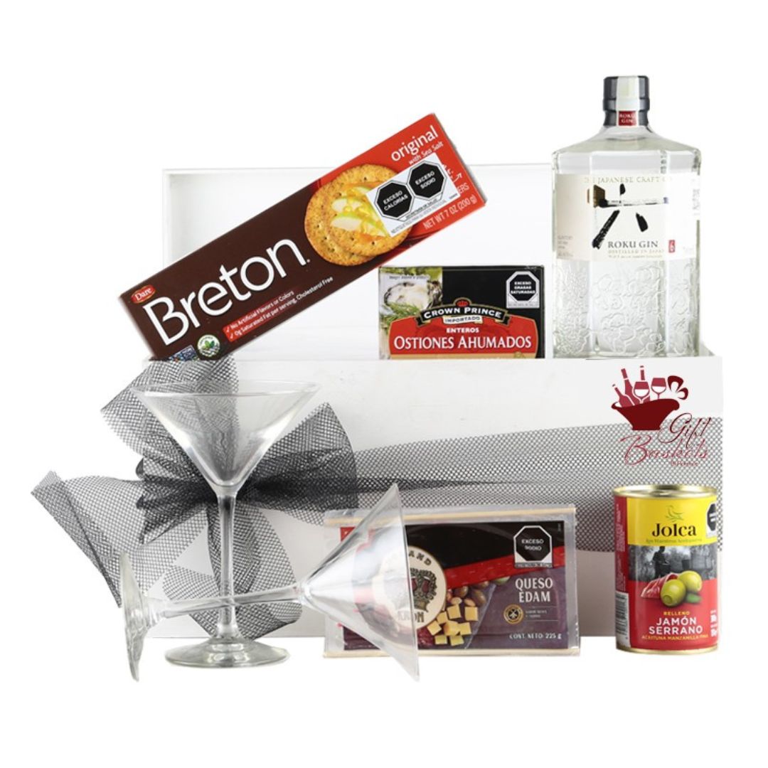 Special Gift with Japanese Gin and Gourmet Products - Giftbaskets México