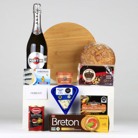 Special Gourmet Gift with Martini Asti sparkling wine - Giftbaskets México