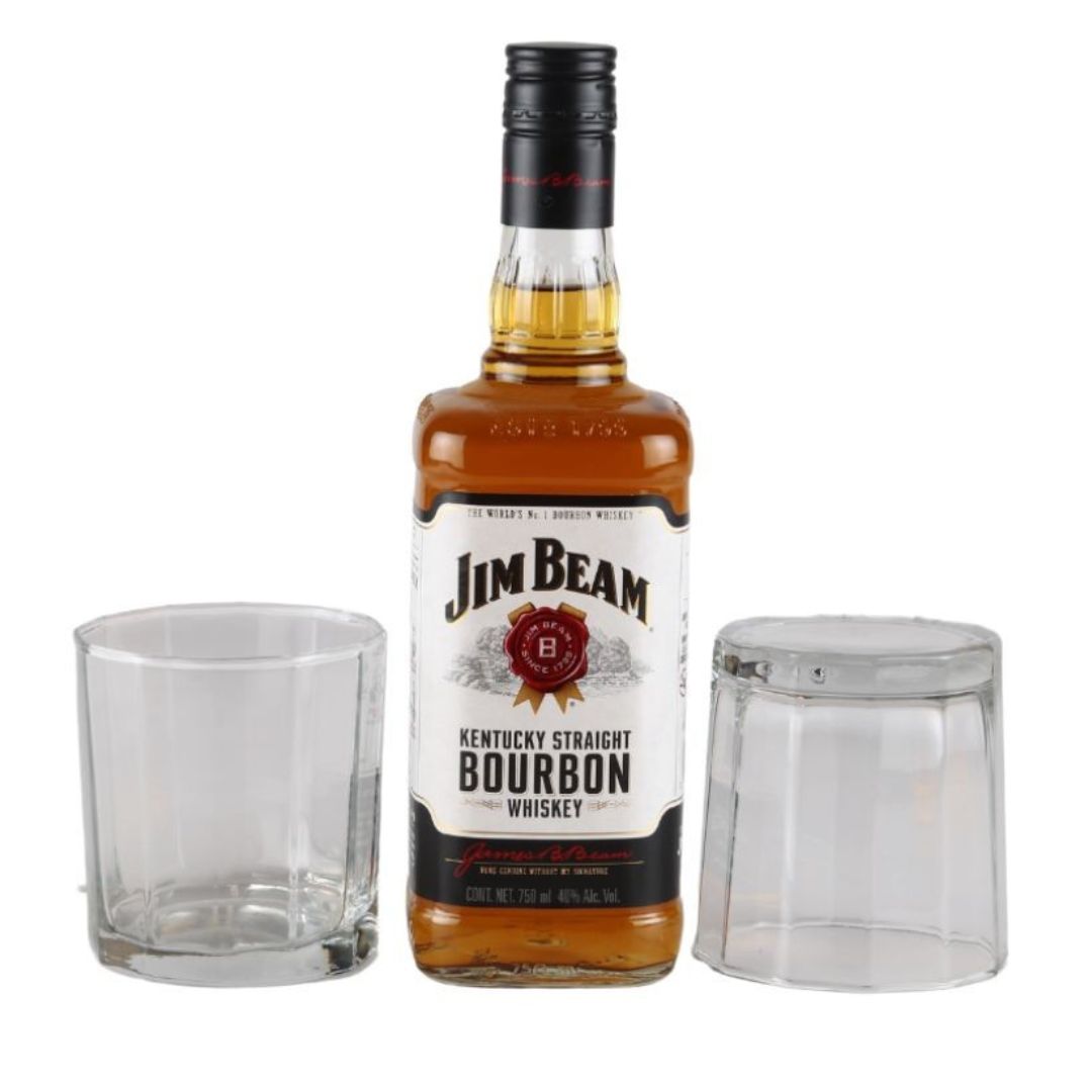 Special Jim Beam Whisky with Accessories Case, Cheese and Gourmet Snacks - Giftbaskets México