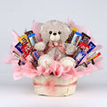 Teddy Bear with Chocolates Candy Bouquet - Giftbaskets México